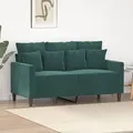 Produktbild: 2-sitzer-sofa Dunkelgrün 120 Cm Samt Vidaxl