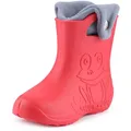 Produktbild: Ladeheid EVA Kinder Jungen Mädchen Gummistiefel Regenschuhe gefüttert Regenstiefel Gummischuhe LA-CA-04 (Koralle/Grau, 22/23 EU)