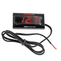 Produktbild: Universal Motorrad KOSO Volt Meter SUPER SLIM Spannungsanzeige Roller Quad rot