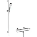Produktbild: hansgrohe Crometta Vario Brauseset 27813400 weiss-chrom, 90 cm Stange, Ecostat 1001 CL