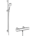 Produktbild: hansgrohe Crometta Vario Brauseset 27813400 weiss-chrom, 90 cm Stange, Ecostat
