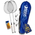 Produktbild: Best Sporting 200 XT Badminton Set mit 2 leichten Schlägern, 3 Bällen und praktischer Tragetasche – Perfekt für den Freizeitsport im Garten, Park oder am Strand