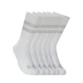 Produktbild: Under Armour Unisex Essential 6er-Set Crew, atmungsaktive Socken für Herren und Damen, Sportsocken mit enger Passform, leichte Laufsocken für ein Barfußgefühl,White/White/Halo Gray,LG