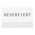 Produktbild: SECURIT Reserviert Tischaufsteller, Holland. (5.er Set) Weißes Acryl mit schwarzer Schrift