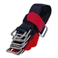 Produktbild: Lumonic 10x Klettbinder 150x16mm normal Schwarz Rot - Wiederverwendbare Kabelbinder aus Klettband - Zum Befestigen oder Kabelmanagement
