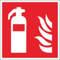 Produktbild: Brandschutzschild Feuerlöscher Folie selbstklebend (B x H) 200mm x 200mm ISO 7010 1St.