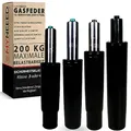 Produktbild: MYNEEED Gasfeder für Bürostuhl - Gasdruckfeder Belastbar bis 200 kg - Gasdruckdämpfer für Drehstuhl, Chefsessel, Hocker, Schreibtischstuhl - Gasfedersäule Bürostuhl, Standrohr-Länge:185 mm Schwarz