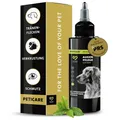 Produktbild: Peticare Augenpflege für Hunde & Katzen zur sanften Reinigung von Tränenflecken, Verkrustungen & Augenausfluss – pH-neutral, hautverträglich & mit Aloe Vera und kolloidalem Silber - petDog Care 2113
