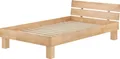 Produktbild: Einzelbett Buchebett massiv natur 120x200 Futonbett Bettrahmen Zubehör wählbar V-60.80-12Rollrost inkl.