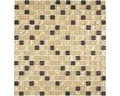 Produktbild: Glasmosaik mit Naturstein XCM M960 30,5x32,2 cm beige