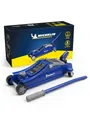 Produktbild: MICHELIN Wagenheber 2T hydraulisch – Rangierwagenheber 2000kg für PKW & SUV – Autoheber mit 360° Schwenkrädern, 350 mm Hubhöhe – stabil für Reifenwechsel & Werkstatt