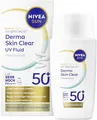 Produktbild: NIVEA SUN Sonnenschutz Fluid LSF 50+, nicht fettende Sonnencreme mit Anti-Unreinheiten Komplex & Niacinamid, UV Gesicht Experte Derma Skin Clear UV-Fluid LSF 50+ (40 ml)