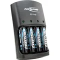 Produktbild: Nickel-Zink Ladegerät für 1,6V NiZn aa & aaa Akkus inkl. 4x aa 2500mWh - Ansmann