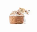 Produktbild: Nuts Textiler Kork Brotbeutel mit Kordel | Grösse XS | Brotsack | Brot nachhaltig aufbewahren | Als Aufbewahrung von Brot | Plastikfrei | Brotkorb | 100% Baumwolle