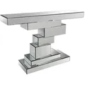 Produktbild: Livetastic Konsolentisch, Silber, Glas, Holzwerkstoff, rechteckig, Sockel, 33x80x119 cm, Wohnzimmer, Wohnzimmertische, Konsolentische