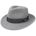 Produktbild: LIERYS City Filzhut Wollfilzhut Damen Herren Wasserabweisend Packable Bogarthut Fedora Sommer Winter grau M (56-57 cm)