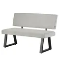 Produktbild: B&D home Sitzbank Sigfrid - Eckbank Esszimmer Mit Lehne, Sitzbank Flur, Pflegeleichter Bezug In Cord hellgrau, Kaltschaum-Polsterung, Für Esszimmer, Küche & Flur, 140 cm
