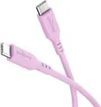 Produktbild: Goobay USB-C Kabel USB 2.0 PD 60W pink Silikon 480Mbit/s - Kabel - Digital/Daten