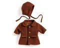 Produktbild: DJECO Puppenkleidung Herbst Oufit Baumwollmantel und Käppchen braun DJ07893, Für 30-34 cm große Puppen