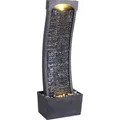Produktbild: Teamson Home Garden Wasserspiel, großer gebogener Wasserbrunnen für den Außenbereich, moderner Wasserfall-Ornament mit Schiefereffekt für den I...