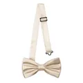 Produktbild: Ladeheid Elegante Herren Fliege - Hochwertig, Glänzend, Verstellbar, Perfekt für Hochzeit, Party, Büro. Ideal für Männer, Frauen, Teenager BMS (12cm x 6cm, Beige)
