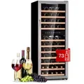 Produktbild: Klarstein Weinkühlschrank Vinamour, für 73 Standardflaschen á 0,75l,Wein Flaschenkühlschrank Weintemperierschrank Weinschrank Kühlschrank silberfarben 50 cm x 128 cm x 58 cm