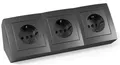 Produktbild: MCPOWER Steckdosenblock Flair, 3-fach, 16A/250V, anthrazit