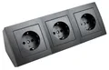 Produktbild: MC POWER Flair Steckdosenblock Ecksteckdose Unterbausteckdose Aufbau anthrazit