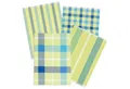 Produktbild: Kracht Geschirrtuch Streifen Karo, (Set, 4-tlg., 4-teilig), 4er Pack Geschirrtücher (4 Stück), ca. 50 x 70 cm, Halbleinen