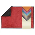 Produktbild: Primaflor Schmutzfangmatte CLEAN – Rot, 40x60 cm | Saugstarke, Schwer entflammbare Fußmatte | Rutschfester Türvorleger für Innen | Türmatte für Eingangsbereich | Sauberlaufmatte mit Gummirand
