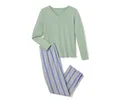 Produktbild: Tchibo Damen-Pyjama, Basic, M, grün/blau - B-Ware sehr gut