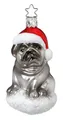 Produktbild: INGE-GLAS® Christbaumschmuck Christbaumschmuck Mops Glas 10,5 cm grau
