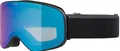 Produktbild: ALPINA Slope Q-Lite - Stylische Skibrille für Damen und Herren, Anti-Fog, effektive Luftzirkulation, Verspiegelte Scheibe, black matt/blue