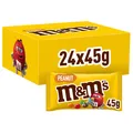 Produktbild: M&M's Peanut Schokoladen Großpackung 24x45g Erdnuss Schokolinsen Süßigkeiten