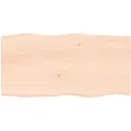 Produktbild: vidaXL Tischplatte 80x40x2 cm Massivholz Eiche Unbehandelt Baumkante 363872