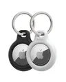 Produktbild: Belkin AirTag Hülle mit Schlüsselanhänger (Secure Holder Schutzhülle für Air Tag, Accessoire mit Kratzschutz), 2er-Pack, Schwarz und Weiß