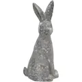 Produktbild: Frank-Flechtwaren Osterdeko 779036, grau, Hasenfigur aus Polyresin, 52 cm