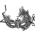 Produktbild: dressforfun 900880 Venezianische Metall Maske mit Strass, filigrane Damen Augenmaske, sexy Lace Maskerade für Maskenball Karneval Fasching Party Halloween - diverse Farben - (schwarz | Nr. 303526)