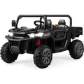 Produktbild: GOPLUS Kinder Elektroauto, 2-Sitzer Kinderauto mit Kippbett & Schaufel, Fernbedienung, Musik, Scheinwerfer & Hupe, 12V Kinderfahrzeug mit Sicherhei... - Schwarz