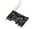 Produktbild: KALEA-INFORMATIQUE PCI Express Controller-Karte PCIe Typ 3.0 auf SATA 2 Ports mit Chipsatz JMB582 High und Low Profile.