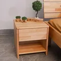 Produktbild: Krok Wood Nachttisch Julia aus Massivholz in Buche 40x40x40 cm - Transparent