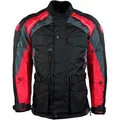 Produktbild: roleff Motorradjacke Liverpool RO Unisex, Mit Sicherheitsstreifen, 4 Taschen rot|schwarz 4XL