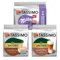 Produktbild: Tassimo 3 Sorten Latte Macchiato Milka Cappuccino 26 Getränke (31,42 EUR/kg)