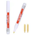 Produktbild: 2 Stück Fugenstift Weiß,Grout Pen,Fugenstift Bad Wasserfest,Fugenweißstift,Fugenweiß Bad Wasserfest,Fliesenstift,Schnelltrocknend,Wasserdicht,mit 2 Ersatzspitzen (Weiß)