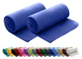 Produktbild: 2er Set Polar Fleecedecke oekoTex 130x160 ca. 400g mit Anti-Pilling und Kette...