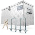 Produktbild: Alubox Transportbox Anhängerbox Deichselbox 62x26x30cm Aluminiumbox Kasten Kiste