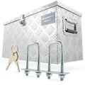 Produktbild: HASKYY Aluminium Transportbox 615x265x300 mm Truckbox Deichselbox Werkzeugkasten Alubox Alukoffer