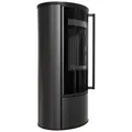 Produktbild: Kratki PRO Kaminofen aus Stahl ERIK Ø 150 5,5 kW Brennkammer black mit Türfeder