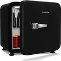 Produktbild: Klarstein Audrey Evo 43L Mini Kühlschrank - Retro-Design, Leise 40 dB, Kompressor, Verstellbare Füße, Wendetür, Kühlschrank Klein für Schlafzimmer und Büros, Schwarz