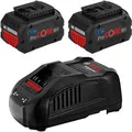 Produktbild: Bosch Werkzeugakku ProCORE Starter Set, 18V / 5,5Ah, 2 Akkus und Schnellladegerät